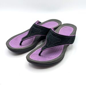 Dansko Katy 2 Flip Flop Sandals Thongs Black & Purple Women's Size EU 37 / US 7